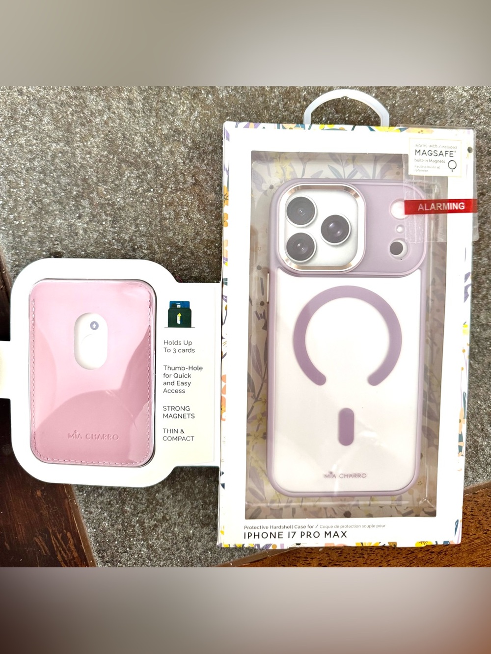 RARE- Mia Charro iPhone 17 Pro Max MagSafe Case With Magnetic Floral Card case - Picture 3 of 5